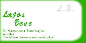 lajos bese business card
